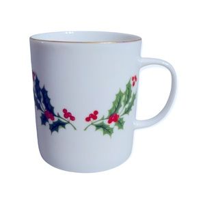 Kashima vintage hand decorated porcelain holly mug